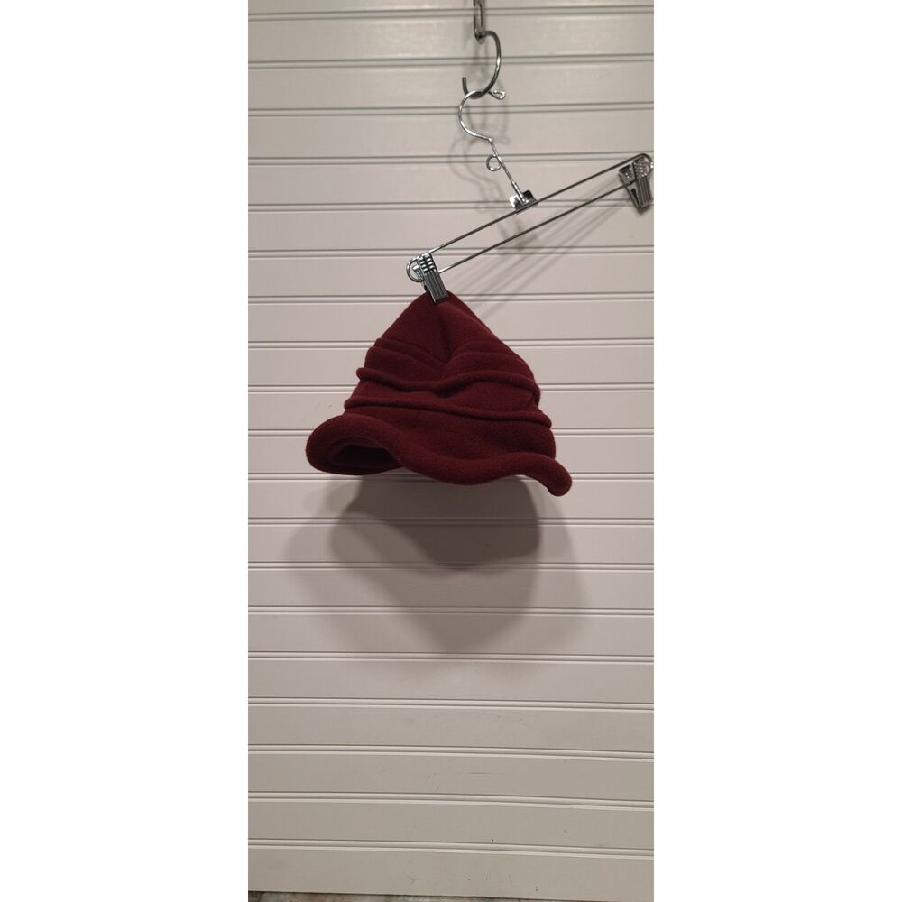 Scala Collezione One Size 100% Wool Burgundy Pleated Hat NWOT